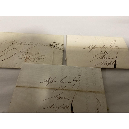 55 - 3 x Victorian Envelopes with Stamps from 1880's