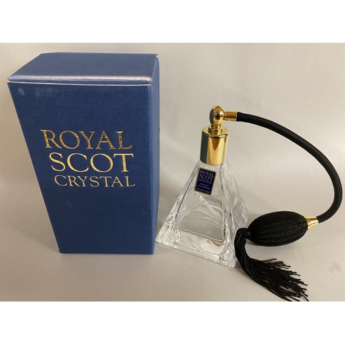 32 - Royal Scot Crystal Boxed Perfume Atomizer