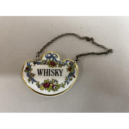 34 - Coalport Bone China Whisky Decanter Label