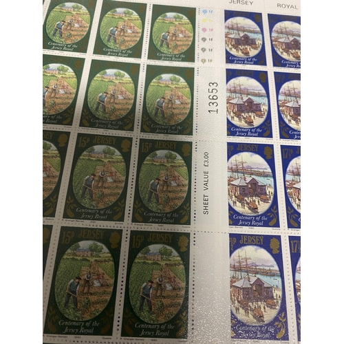 109 - 2 x Sheets of Jersey Stamps (40 Total)