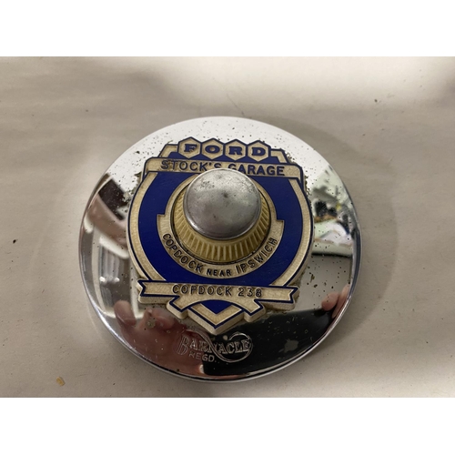 269 - Ford Socks Garage Metal Tax Disc Holder with 1964/5 Disc