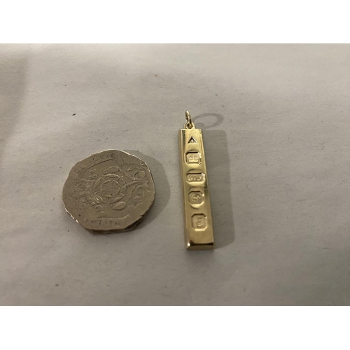 53 - 9ct Gold Ingot -Weight 6g