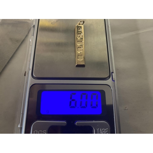 53 - 9ct Gold Ingot -Weight 6g