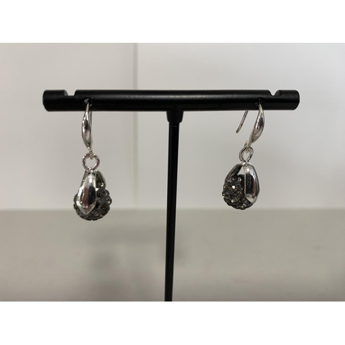 191 - 925 Silver Shambala Crystal Earrings