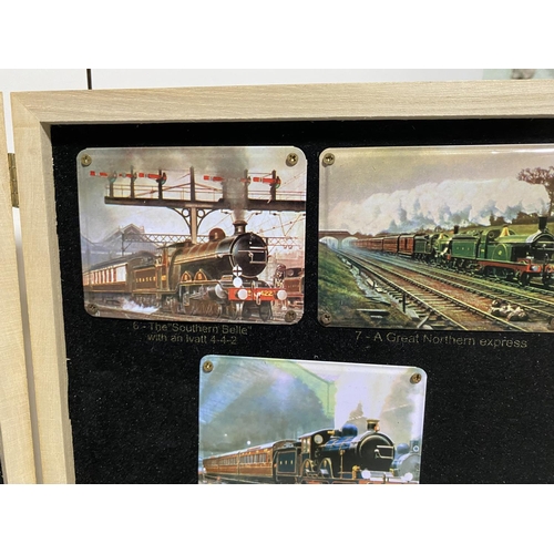 200 - 2 x Boxed Sets of 10 x 7cm Tin Plate Railway Plaques (20 Total)