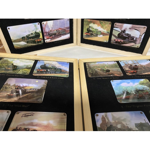 200 - 2 x Boxed Sets of 10 x 7cm Tin Plate Railway Plaques (20 Total)