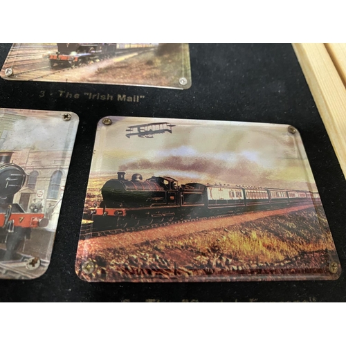 200 - 2 x Boxed Sets of 10 x 7cm Tin Plate Railway Plaques (20 Total)