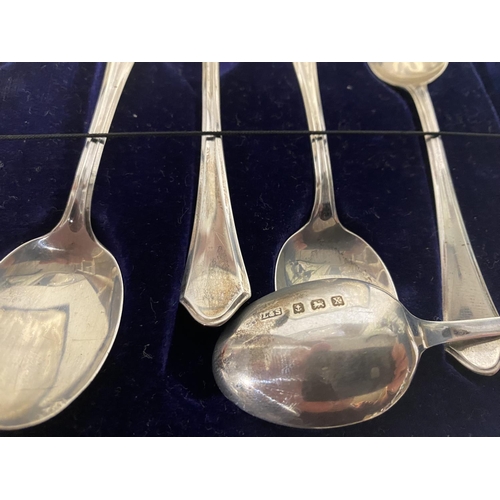 178 - Hallmarked Silver Set of 6 Teaspoons - Birmingham 1922 by Maker L&S