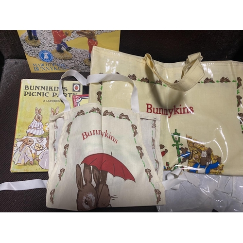 179 - Miscellaneous Bunnykins inc. Record, Books, Apron, Bag