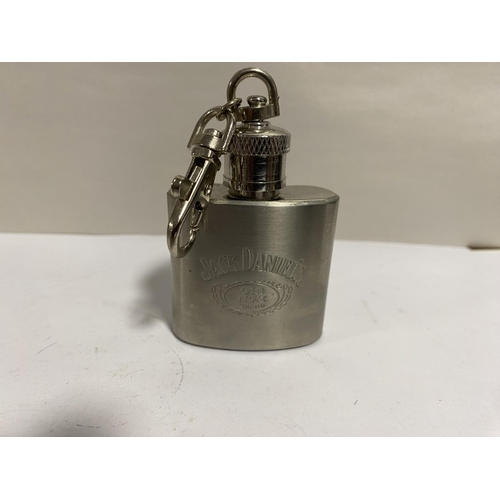 291 - Jack Daniels Mini Hip Flask / Keyring