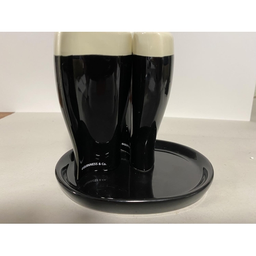 136 - Guinness Salt & Pepper Set on Stand