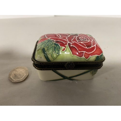 98 - Old Tupton Ware Small Hinged Trinket Box