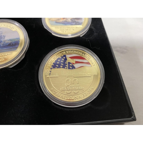 231 - Pearl Harbour - 80 Year Remembrance Coins with Box/Cert