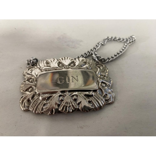 235 - Silver Plated 'Gin' Decanter Label