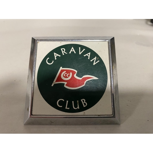 243 - Caravan Club Car Badge with Bracket