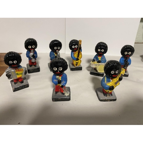 245 - Set of 8 Robertson's Golly Band Figures - Some have Little Paint Loss / Overpaint