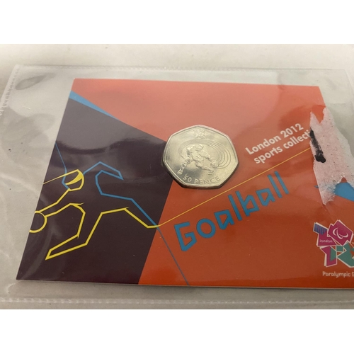 59 - London 2012 Olympics Royal Mint Sealed 50p Coin - Goalball