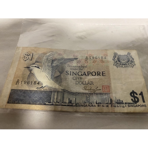 167 - Singapore 1 Dollar $1 Banknote