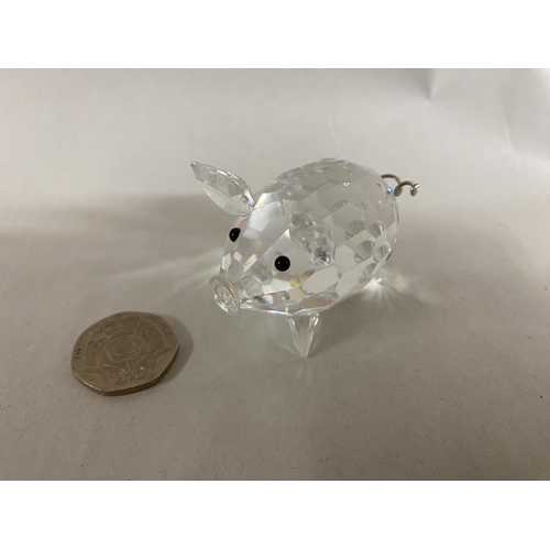 77 - Swarovski Crystal model of a Pig