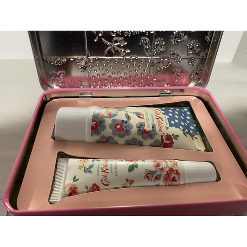 125 - Cath Kidston Metal Tin with Hand Cream/Lip Balm - New