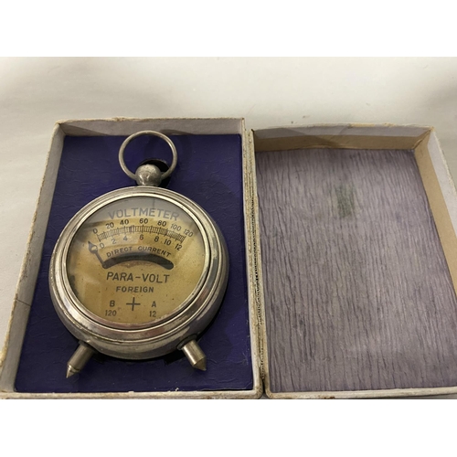 187 - Vintage Para Volt Volt Meter, Original Box