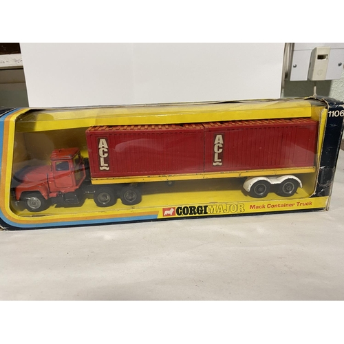 203 - Corgi 1106 Mack Container Truck, Boxed