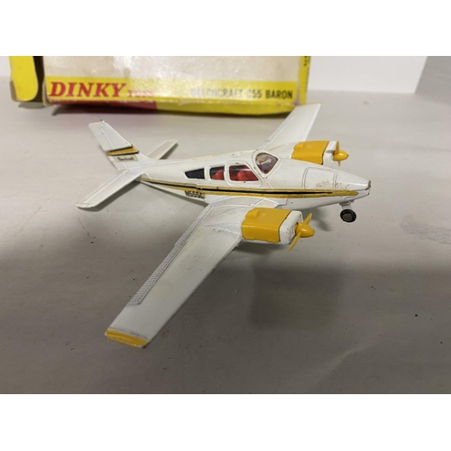 61 - Dinky 715 Beechcraft C55 Baron Areoplane, Boxed - Playworn Condition