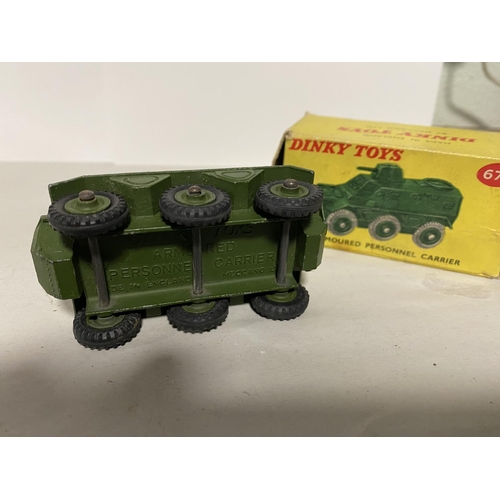 65 - Dinky 676 Armoured Personnel Carrier, Box in Average Condition