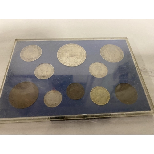 12 - Encased Coinage of Britain Set 1953, Case Scratched