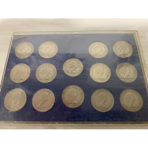 13 - Encased Coronation Shilling Set 1966, case has some scratches