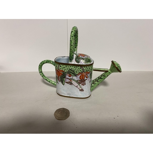 60 - Enamelled Miniature 12cm Watering Can