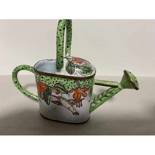 60 - Enamelled Miniature 12cm Watering Can