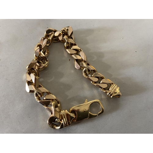 135 - 9ct Gold Substantial Bracelet - 63.87g Weight