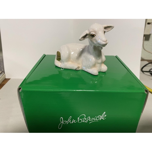 114 - John Beswick White Goat, Boxed