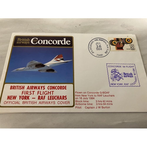 171 - 1984 Official British Airways Concorde First Flight Cover from New York to RAF Leuchars inc. Flight ... 