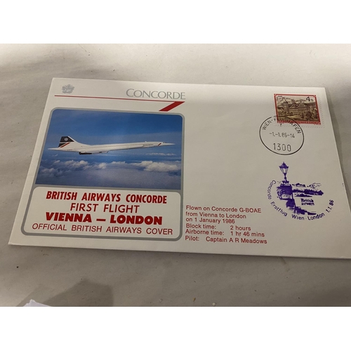 172 - 1979 Official British Airways Concorde First Flight Cover from Vienna to London inc. Flight Details ... 