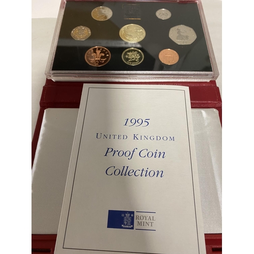 176 - Royal Mint Deluxe Issue UK 1995 Proof Coin Set with WW2 Peace £2 Coin & Certificate