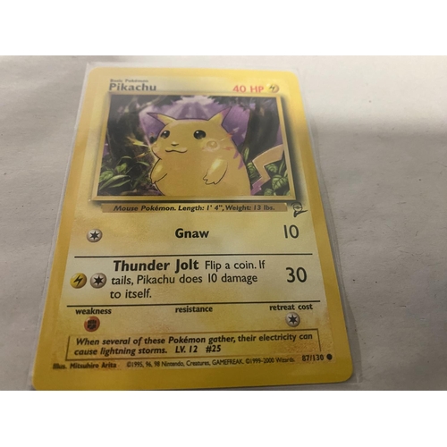 29 - Rare Pokemon Pikachu Basic 40HP Card 87/130, Ex. Condition