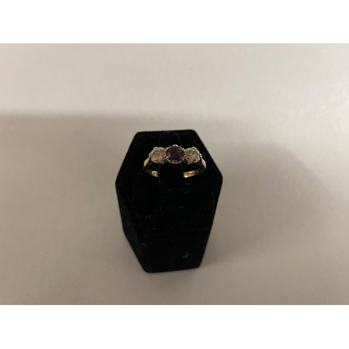 19 - 9ct Gold, CZ Set Ring, Size P