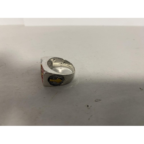 203 - Masonic Ring with US Stars & Stripes, Size N-O