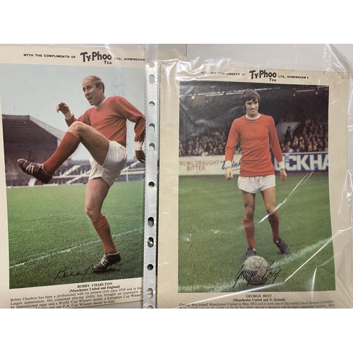 144 - 2 x Large Typhoo Tea Cards - George Best & Bobby Charlton