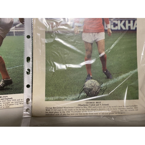 144 - 2 x Large Typhoo Tea Cards - George Best & Bobby Charlton