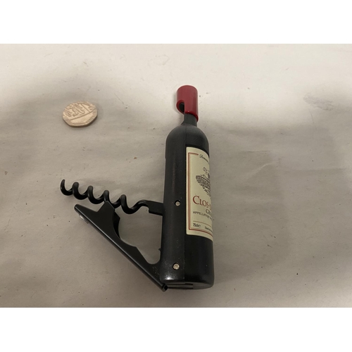 116 - 'Red Wine' Bottle Corkscrew