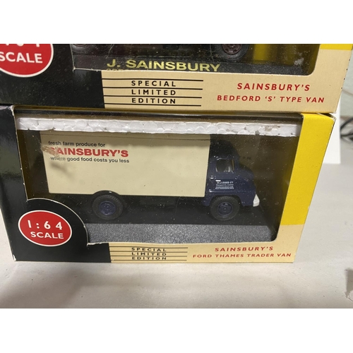 250 - 2 x Boxed Vanguards 'Sainsbury's' Lorries