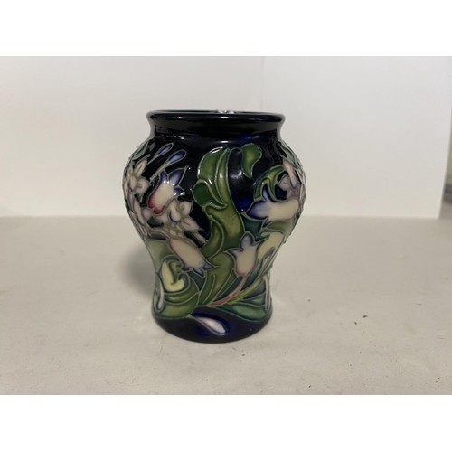 18 - Moorcroft 8cm 'Iris' Vase by Emma Bossons