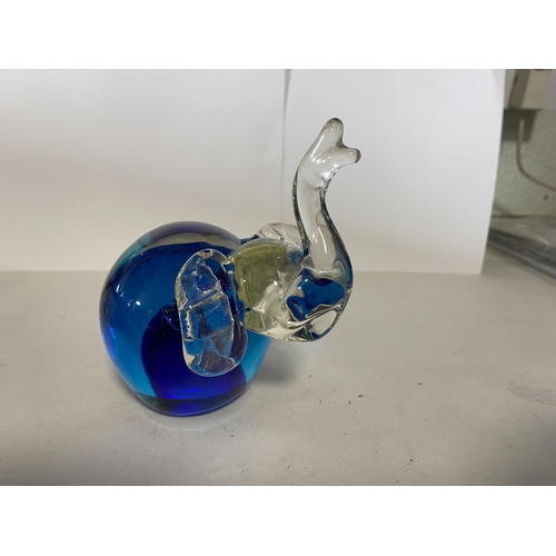 224 - Blue Glass Elephant, 4