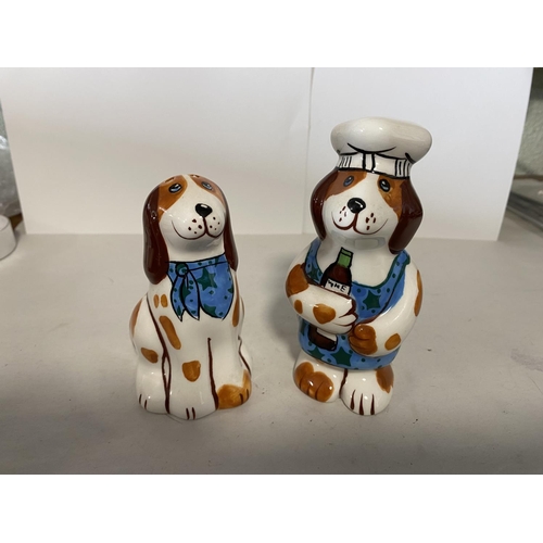 43 - Dog Cruet Set