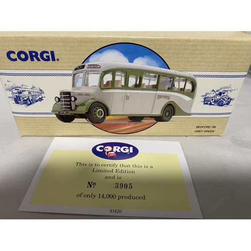 123 - Corgi Bedford OB Limited Edition - Grey & Green with Cert