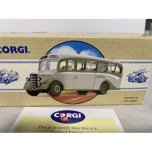 123 - Corgi Bedford OB Limited Edition - Grey & Green with Cert