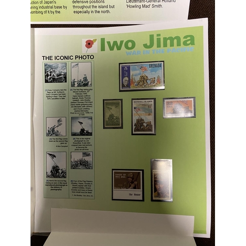 21 - Iwo Jima Photo & Stamp Set